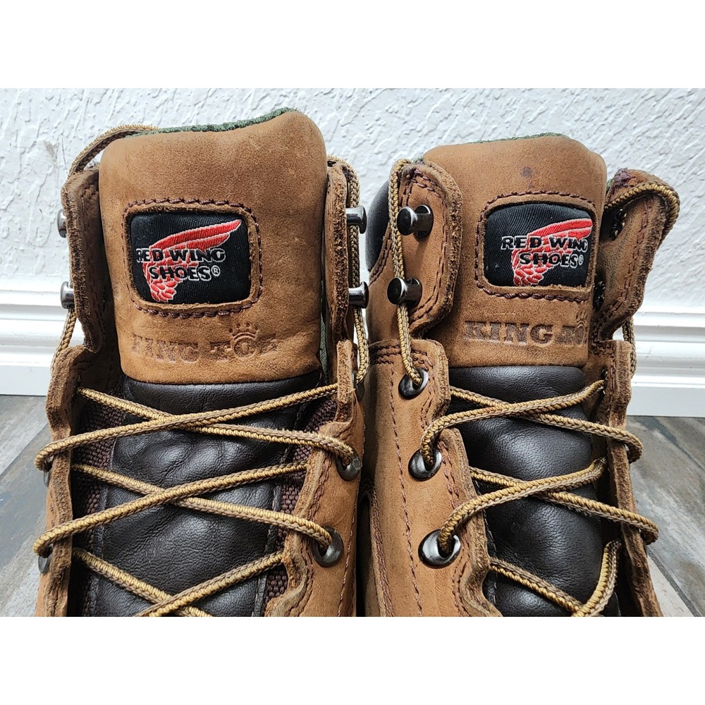 Red Wing King Toe 2240 Waterproof Steel Toe Work Boots Men's 9 D Brown Leather - Picture 3 of 11